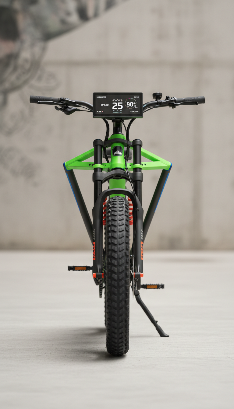 Neon Green Quad urban e-bike